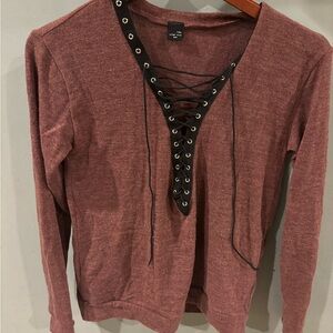 The classic USA lace up sweater size small